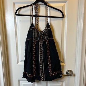 Forever 21 halter top | Size: Small | Color: Black with beads and embroidery
